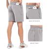 image:imageNORTHYARD Mens 7 Gym Shorts Knit Athletic Tennis Shorts for Men with Zipper Pockets for Workout Athletic TrainingLightgrey