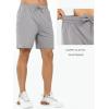 image:imageNORTHYARD Mens 7 Gym Shorts Knit Athletic Tennis Shorts for Men with Zipper Pockets for Workout Athletic TrainingLightgrey