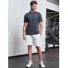 image:imageNORTHYARD Mens 7 Gym Shorts Knit Athletic Tennis Shorts for Men with Zipper Pockets for Workout Athletic TrainingWhite