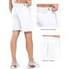 image:imageNORTHYARD Mens 7 Gym Shorts Knit Athletic Tennis Shorts for Men with Zipper Pockets for Workout Athletic TrainingWhite