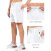 image:imageNORTHYARD Mens 7 Gym Shorts Knit Athletic Tennis Shorts for Men with Zipper Pockets for Workout Athletic TrainingWhite