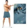 image:imageNORTHYARD Mens Athletic Running Shorts Quick Dry Workout Shorts 7 5 9 Lightweight Sports Gym Basketball Tennis HikingGreyblue