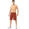 image:imageNORTHYARD Mens Athletic Running Shorts Quick Dry Workout Shorts 7 5 9 Lightweight Sports Gym Basketball Tennis HikingRedclay