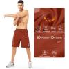 image:imageNORTHYARD Mens Athletic Running Shorts Quick Dry Workout Shorts 7 5 9 Lightweight Sports Gym Basketball Tennis HikingRedclay