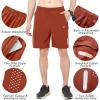 image:imageNORTHYARD Mens Athletic Running Shorts Quick Dry Workout Shorts 7 5 9 Lightweight Sports Gym Basketball Tennis HikingRedclay