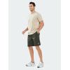 image:imageNORTHYARD Mens Casual ShortsCotton 9 Golf Hiking Drawstring Elastic Waist Work Shorts with Zipper PocketsArmygreen
