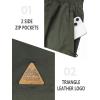 image:imageNORTHYARD Mens Casual ShortsCotton 9 Golf Hiking Drawstring Elastic Waist Work Shorts with Zipper PocketsArmygreen