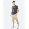 image:imageNORTHYARD Mens Casual ShortsCotton 9 Golf Hiking Drawstring Elastic Waist Work Shorts with Zipper PocketsBeigegrey
