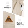 image:imageNORTHYARD Mens Casual ShortsCotton 9 Golf Hiking Drawstring Elastic Waist Work Shorts with Zipper PocketsBeigegrey