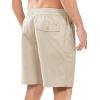 image:imageNORTHYARD Mens Casual ShortsCotton 9 Golf Hiking Drawstring Elastic Waist Work Shorts with Zipper PocketsBeigegrey