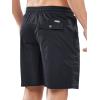 image:imageNORTHYARD Mens Casual ShortsCotton 9 Golf Hiking Drawstring Elastic Waist Work Shorts with Zipper PocketsBlack
