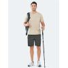 image:imageNORTHYARD Mens Casual ShortsCotton 9 Golf Hiking Drawstring Elastic Waist Work Shorts with Zipper PocketsDarkgrey
