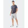 image:imageNORTHYARD Mens Casual ShortsCotton 9 Golf Hiking Drawstring Elastic Waist Work Shorts with Zipper PocketsLightgrey