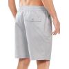 image:imageNORTHYARD Mens Casual ShortsCotton 9 Golf Hiking Drawstring Elastic Waist Work Shorts with Zipper PocketsLightgrey