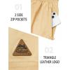image:imageNORTHYARD Mens Casual ShortsCotton 9 Golf Hiking Drawstring Elastic Waist Work Shorts with Zipper PocketsLightkhaki