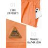 image:imageNORTHYARD Mens Casual ShortsCotton 9 Golf Hiking Drawstring Elastic Waist Work Shorts with Zipper PocketsOrange