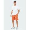 image:imageNORTHYARD Mens Casual ShortsCotton 9 Golf Hiking Drawstring Elastic Waist Work Shorts with Zipper PocketsOrange