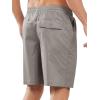image:imageNORTHYARD Mens Casual ShortsCotton 9 Golf Hiking Drawstring Elastic Waist Work Shorts with Zipper PocketsStone