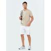 image:imageNORTHYARD Mens Casual ShortsCotton 9 Golf Hiking Drawstring Elastic Waist Work Shorts with Zipper PocketsWhite