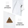 image:imageNORTHYARD Mens Casual ShortsCotton 9 Golf Hiking Drawstring Elastic Waist Work Shorts with Zipper PocketsWhite