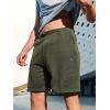 image:imageNORTHYARD Mens Cotton Casual Sweat Shorts Athletic Running Short with Zipper Pockets 7 Workout Gym Lounge for MensArmygreen