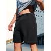 image:imageNORTHYARD Mens Cotton Casual Sweat Shorts Athletic Running Short with Zipper Pockets 7 Workout Gym Lounge for MensBlack