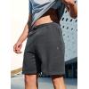 image:imageNORTHYARD Mens Cotton Casual Sweat Shorts Athletic Running Short with Zipper Pockets 7 Workout Gym Lounge for MensDark Grey