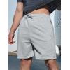 image:imageNORTHYARD Mens Cotton Casual Sweat Shorts Athletic Running Short with Zipper Pockets 7 Workout Gym Lounge for MensLight Heather