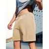 image:imageNORTHYARD Mens Cotton Casual Sweat Shorts Athletic Running Short with Zipper Pockets 7 Workout Gym Lounge for MensLightkhaki