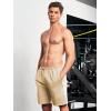 image:imageNORTHYARD Mens Cotton Casual Sweat Shorts Athletic Running Short with Zipper Pockets 7 Workout Gym Lounge for MensLightkhaki