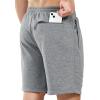 image:imageNORTHYARD Mens Cotton Casual Sweat Shorts Athletic Running Short with Zipper Pockets 7 Workout Gym Lounge for MensMediumgreyheather