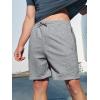 image:imageNORTHYARD Mens Cotton Casual Sweat Shorts Athletic Running Short with Zipper Pockets 7 Workout Gym Lounge for MensMediumgreyheather