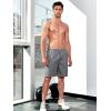 image:imageNORTHYARD Mens Cotton Casual Sweat Shorts Athletic Running Short with Zipper Pockets 7 Workout Gym Lounge for MensSmoke Heather
