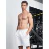 image:imageNORTHYARD Mens Cotton Casual Sweat Shorts Athletic Running Short with Zipper Pockets 7 Workout Gym Lounge for MensWhite