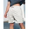 image:imageNORTHYARD Mens Cotton Casual Sweat Shorts Athletic Running Short with Zipper Pockets 7 Workout Gym Lounge for MensWhiteheather
