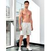 image:imageNORTHYARD Mens Cotton Casual Sweat Shorts Athletic Running Short with Zipper Pockets 7 Workout Gym Lounge for MensWhiteheather