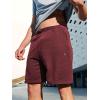 image:imageNORTHYARD Mens Cotton Casual Sweat Shorts Athletic Running Short with Zipper Pockets 7 Workout Gym Lounge for MensWine