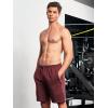 image:imageNORTHYARD Mens Cotton Casual Sweat Shorts Athletic Running Short with Zipper Pockets 7 Workout Gym Lounge for MensWine