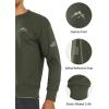 image:imageNORTHYARD Mens Crewneck Sweatshirt Long Sleeve Cotton Sweat Shirt Lightweight Athletic Workout Sport Gym Running SweatshirtsArmygreen