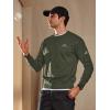 image:imageNORTHYARD Mens Crewneck Sweatshirt Long Sleeve Cotton Sweat Shirt Lightweight Athletic Workout Sport Gym Running SweatshirtsArmygreen