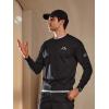 image:imageNORTHYARD Mens Crewneck Sweatshirt Long Sleeve Cotton Sweat Shirt Lightweight Athletic Workout Sport Gym Running SweatshirtsBlack