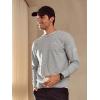 image:imageNORTHYARD Mens Crewneck Sweatshirt Long Sleeve Cotton Sweat Shirt Lightweight Athletic Workout Sport Gym Running SweatshirtsGreyheather