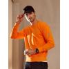 image:imageNORTHYARD Mens Crewneck Sweatshirt Long Sleeve Cotton Sweat Shirt Lightweight Athletic Workout Sport Gym Running SweatshirtsOrange