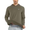 image:imageNORTHYARD Mens Running Hoodie Lightweight Fleece Workout Pullover Long Sleeve Cold Weather Hooded Sweatshirts Athletic GymDarkkhaki