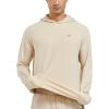 image:imageNORTHYARD Mens Running Hoodie Lightweight Fleece Workout Pullover Long Sleeve Cold Weather Hooded Sweatshirts Athletic GymLightkhaki