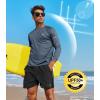 image:imageNORTHYARD Mens Sun Protection Shirts UPF 50 Long Sleeve Swim Rash Guard Shirt Running Workout Athletic Hiking UV FishingCoolgrey