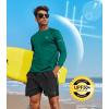 image:imageNORTHYARD Mens Sun Protection Shirts UPF 50 Long Sleeve Swim Rash Guard Shirt Running Workout Athletic Hiking UV FishingEvergreen