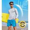 image:imageNORTHYARD Mens Sun Protection Shirts UPF 50 Long Sleeve Swim Rash Guard Shirt Running Workout Athletic Hiking UV FishingLightgrey