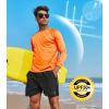 image:imageNORTHYARD Mens Sun Protection Shirts UPF 50 Long Sleeve Swim Rash Guard Shirt Running Workout Athletic Hiking UV FishingOrange