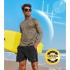 image:imageNORTHYARD Mens Sun Protection Shirts UPF 50 Long Sleeve Swim Rash Guard Shirt Running Workout Athletic Hiking UV FishingWarmtaupe